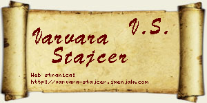 Varvara Štajcer vizit kartica